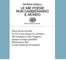 “Le mie poesie non cambieranno il mondo” di Patrizia Cavalli: testo, analisi e significato