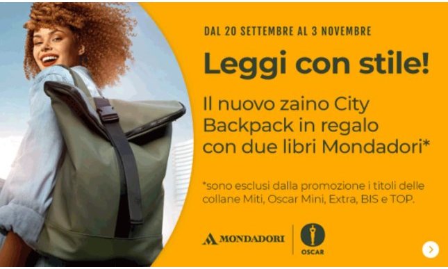 Zaino City Backpack di Mondadori in regalo: come ottenerlo