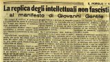 Il “Manifesto degli intellettuali antifascisti” di Benedetto Croce: firmatari e storia